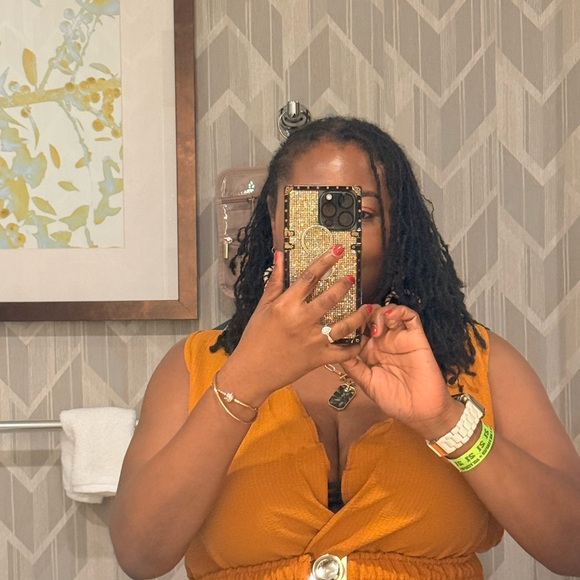 Elegant Mustard Jumpsuit - Picture 5 of 6